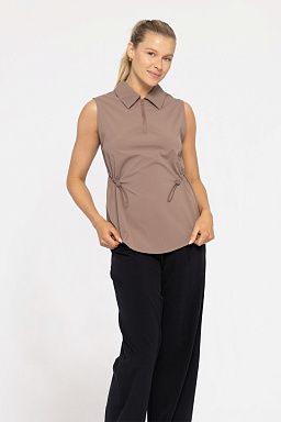 CHIC EASE COLLARED Deep taupe