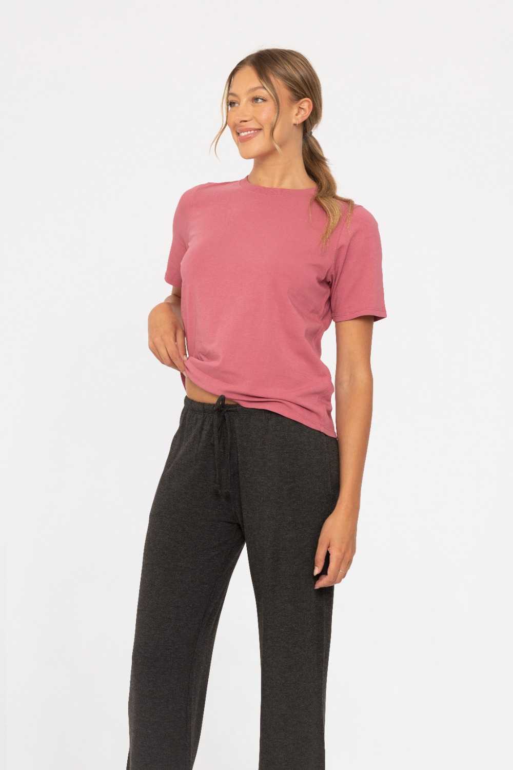 Classic Boxy Fit Tee Soft magenta