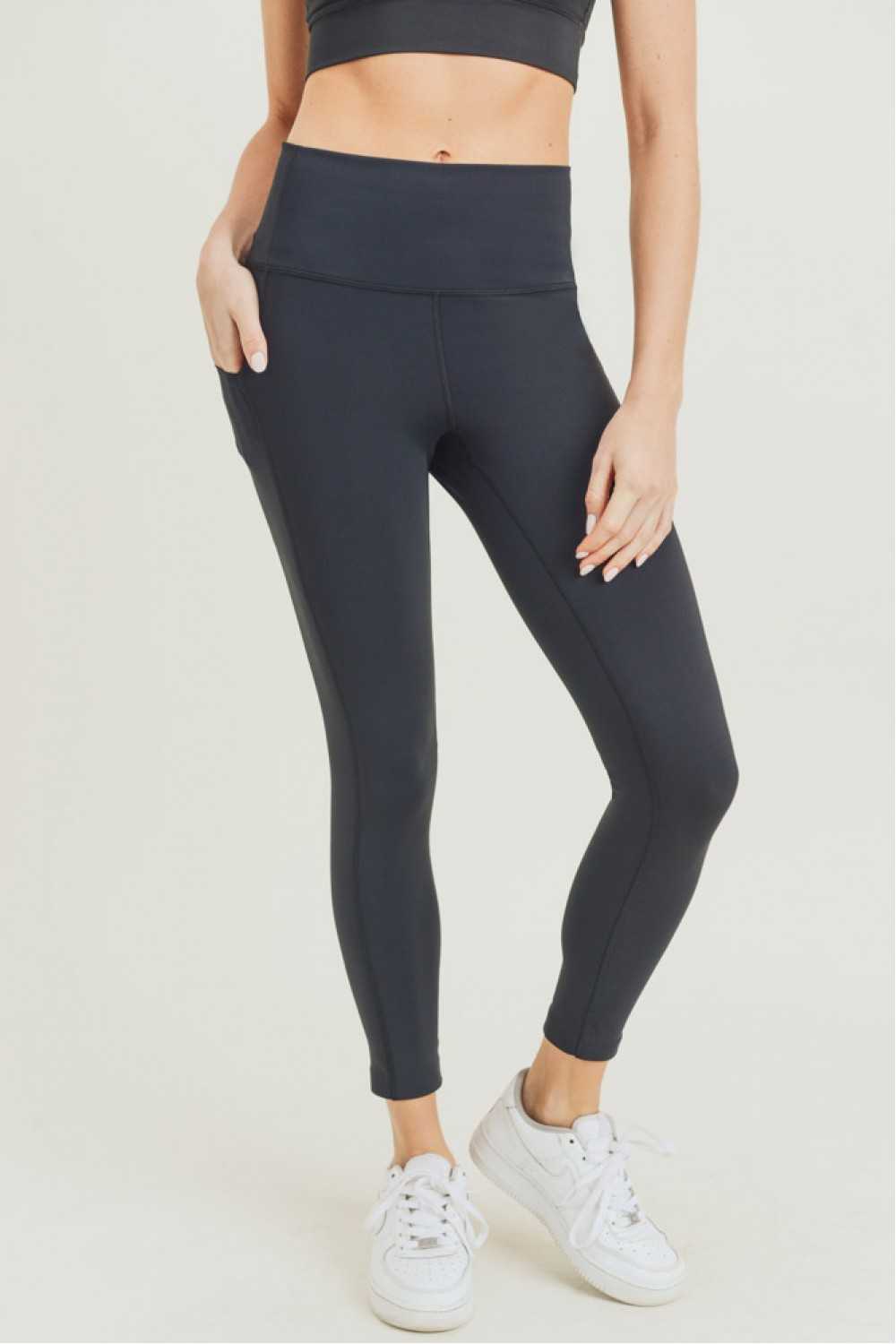 Laser-Cut and Bonded Essential Foldover High-Waist Leggings