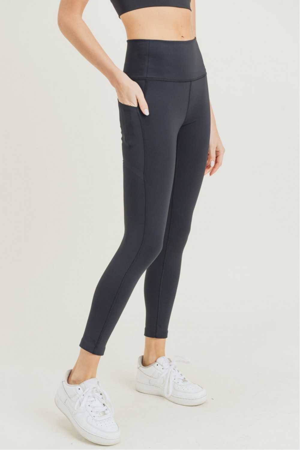 Laser-Cut and Bonded Essential Foldover High-Waist Leggings