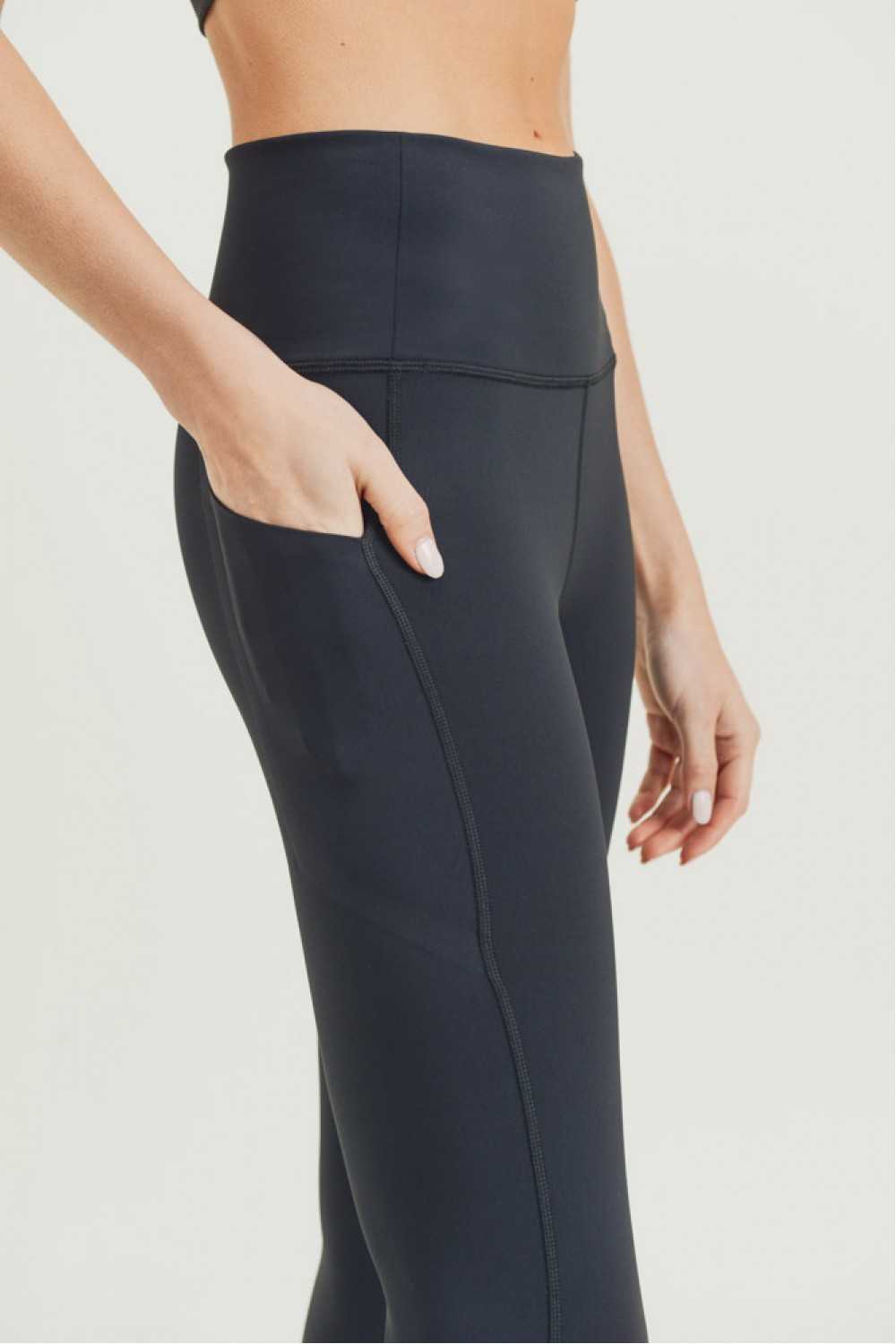 Laser-Cut and Bonded Essential Foldover High-Waist Leggings