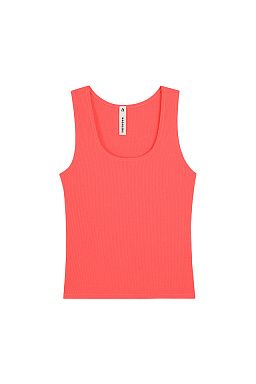 Essential Lara Rib Coral Red